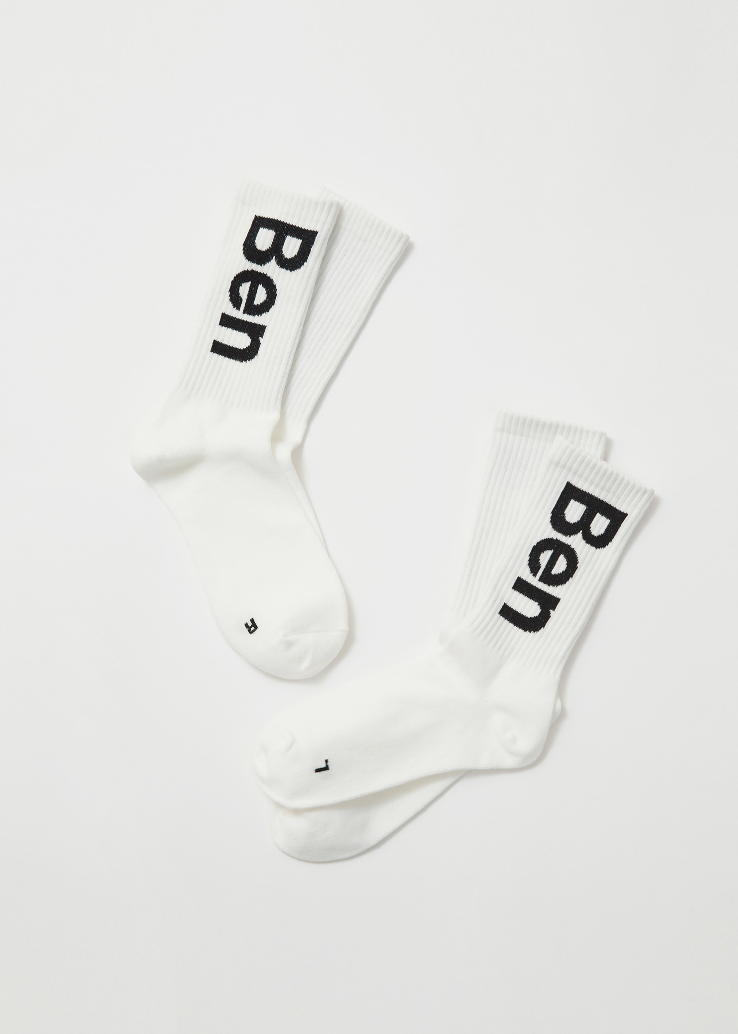 Bold Logo Socks Set _ Ivory