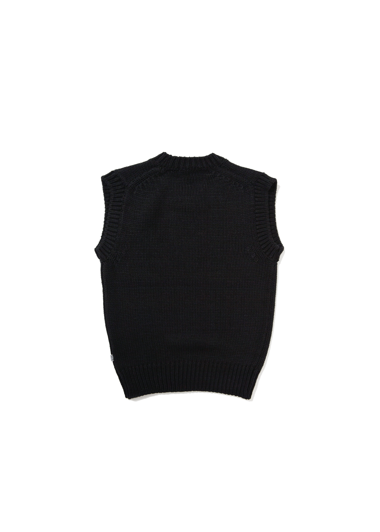 Chunky Warm Knit Vest_Black