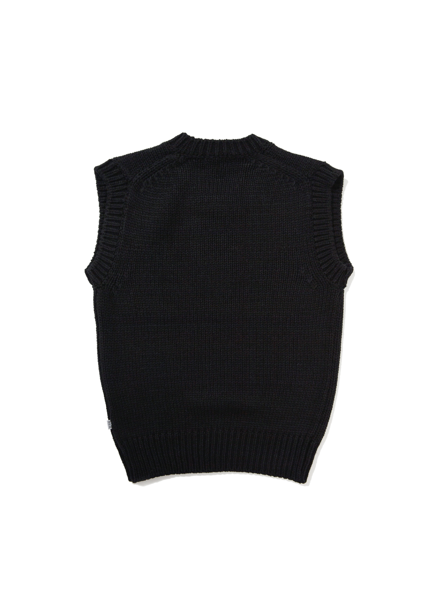 DADDY)Ben)Chunky Warm Knit Vest_Black