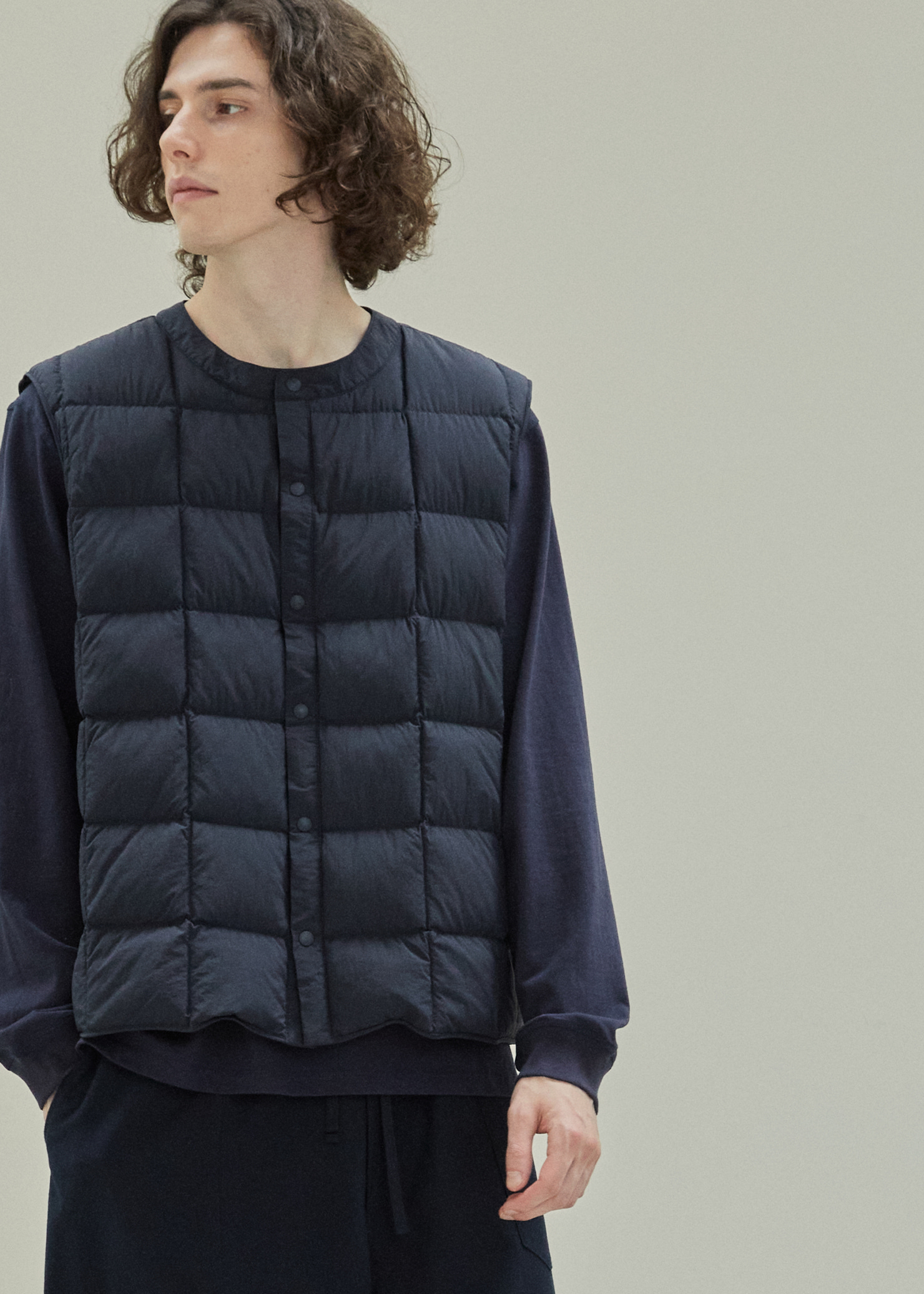 Mens) Quilted Vest_Navy