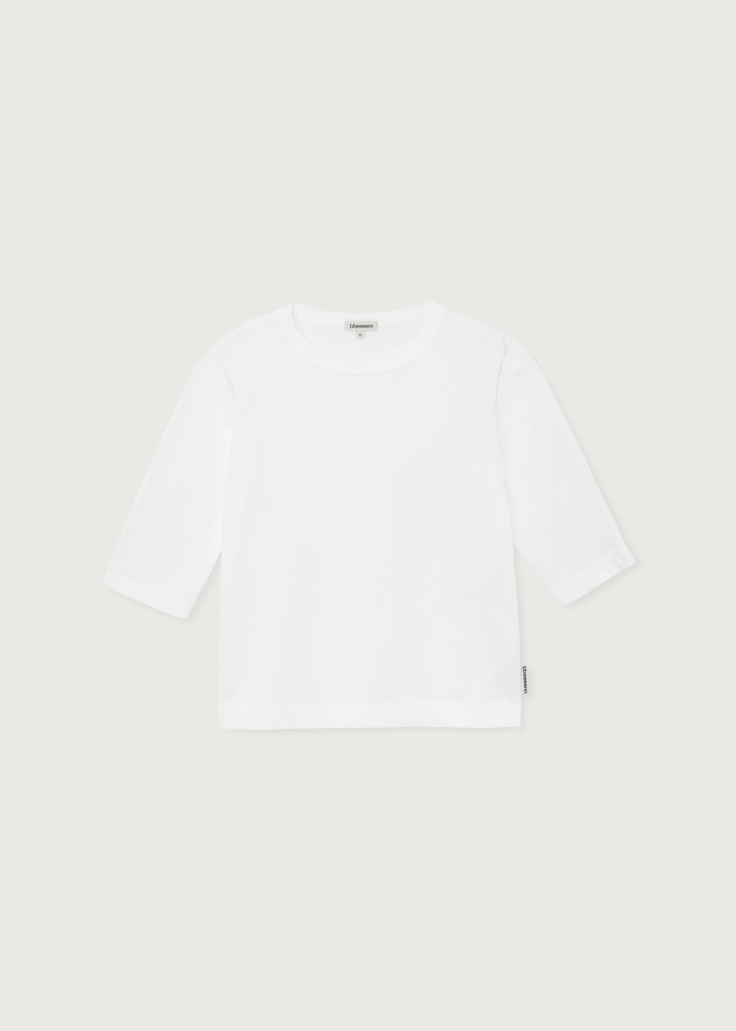 bbeeeenn 3/4 Sleeve T-shirt_Ivory